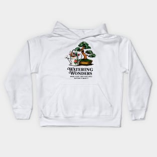 WATERING WONDERS: Nurturing Nature's Beauty with Every Drop Kids Hoodie